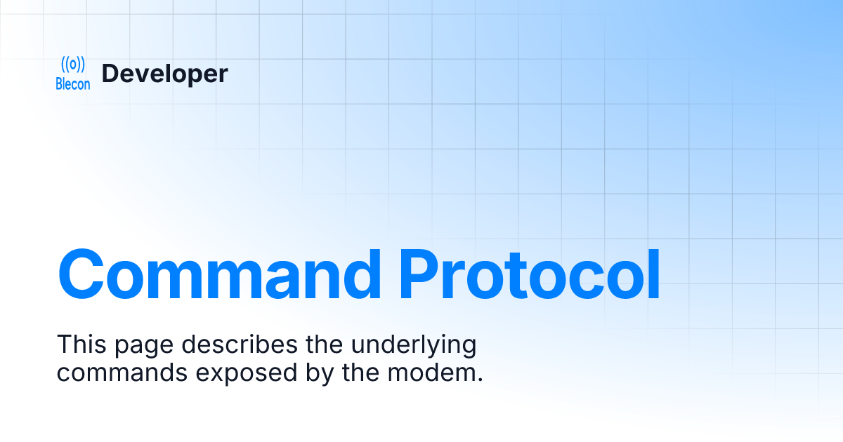 Command Protocol | Developer